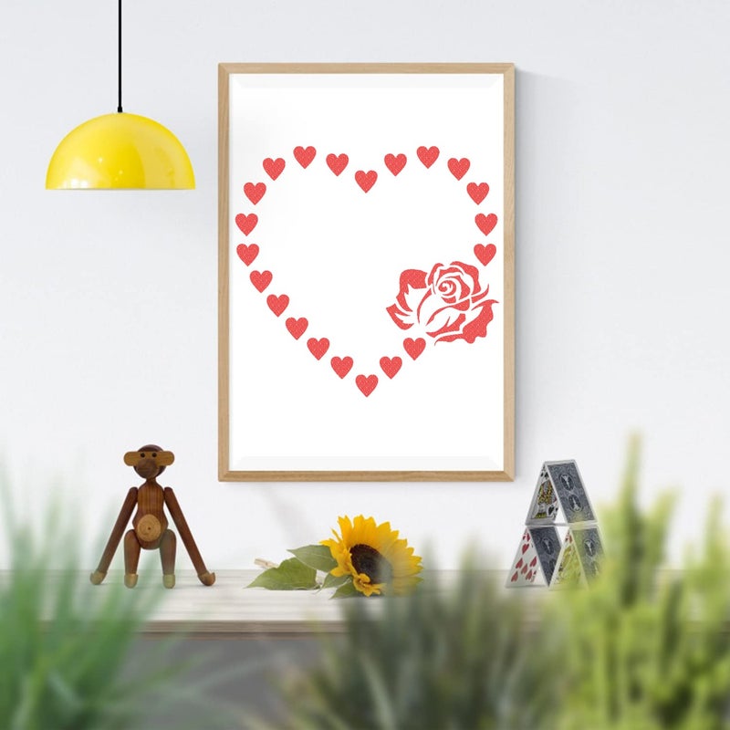 Doflyok 11 Pieces Heart Stencil  Reusable Heart Stencil Template Plastic Stencils for Painting on Wood Wall Home Decor DIY Crafts - Image 5